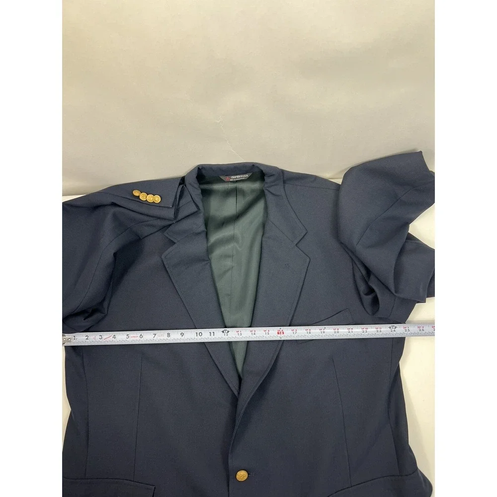 Sutter &‎ Grant Vintage Blazer Men's Sz 42L Navy Blue 2 Button 4 Button Cuff
